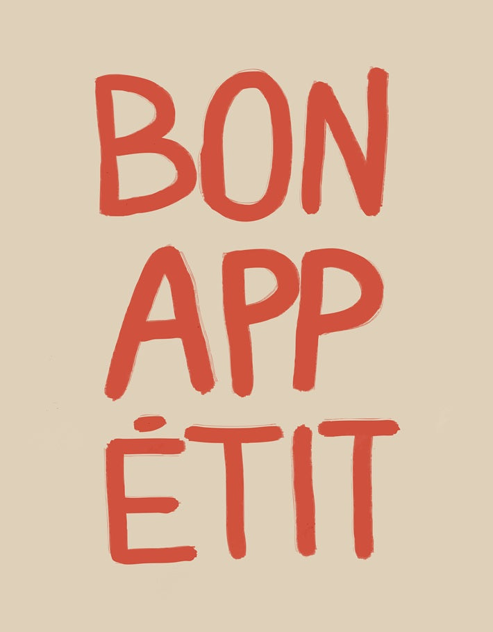 Bon Appetit Typography Kitchen Print