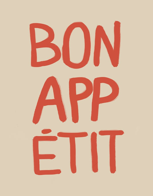 Bon Appetit Typography Kitchen Print