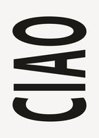 Ciao Typography Print - Black