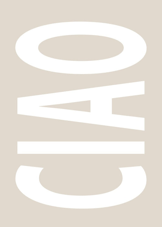 CIAO Typography Print - White