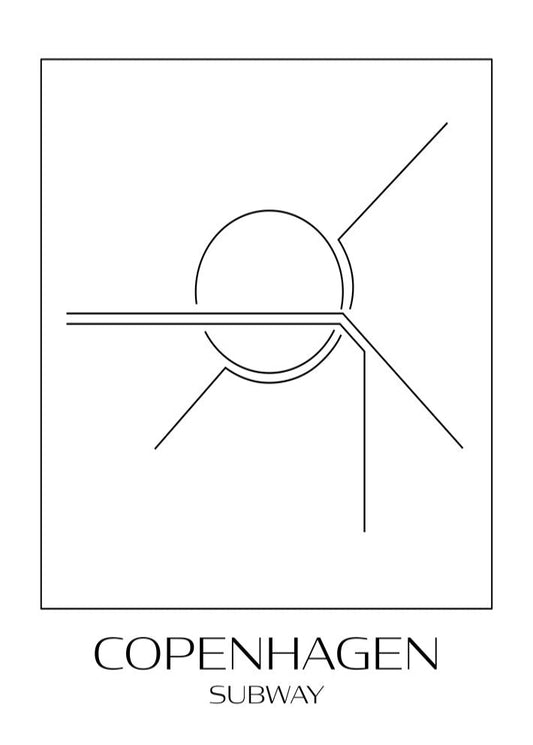Copenhagen Subway Map Art Print