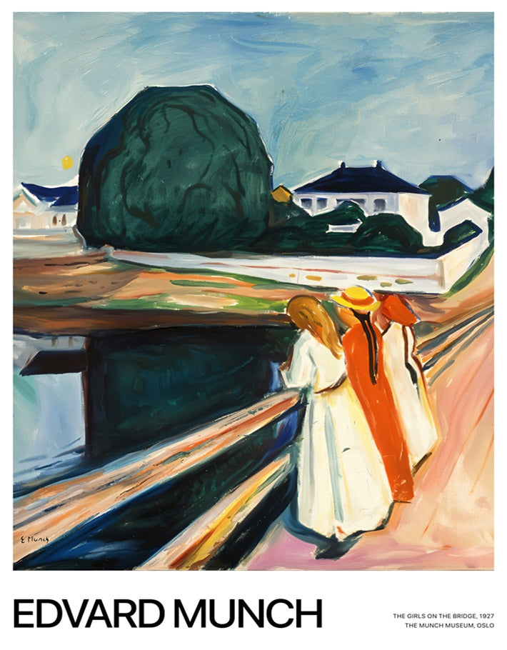 Edvard Munch The Girls on the Bridge Print