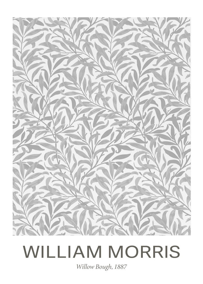 William Morris Grey 'Willow Bough' Print
