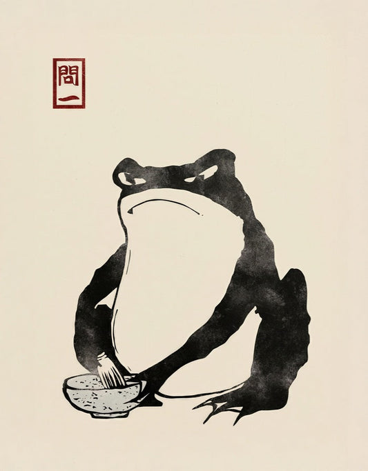 Matsumoto Hoji Grumpy Frog Art Print