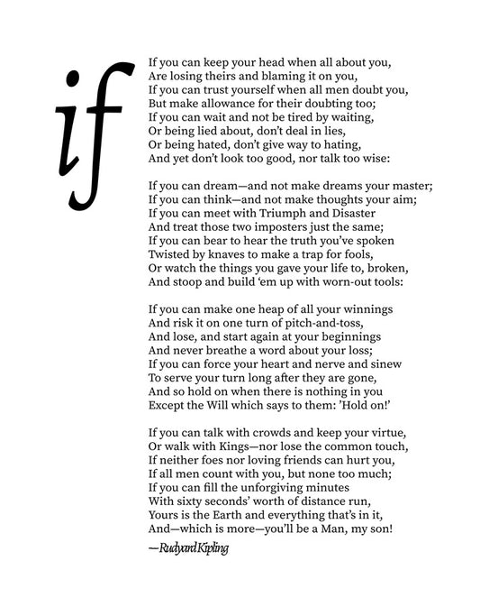 If Poem Quote Print