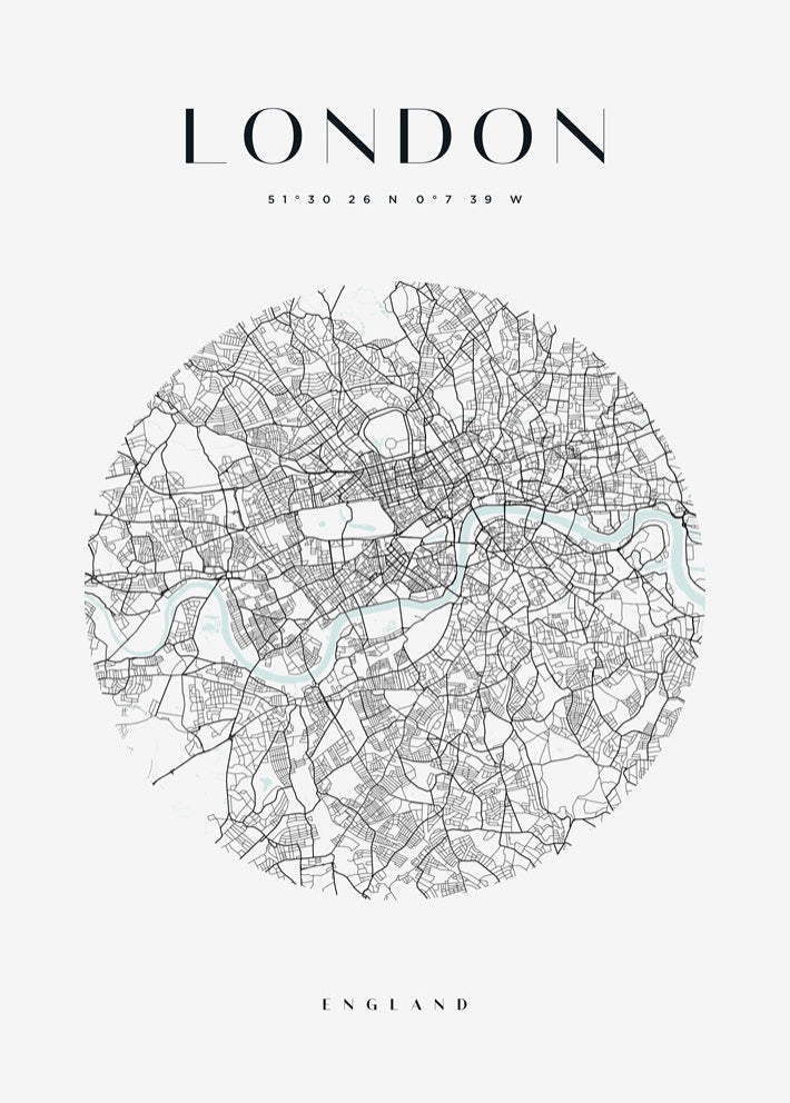 London Circle Map Print