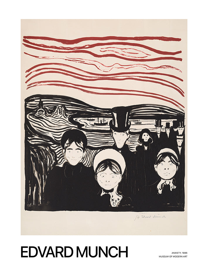 Edvard Munch Anxiety Poster