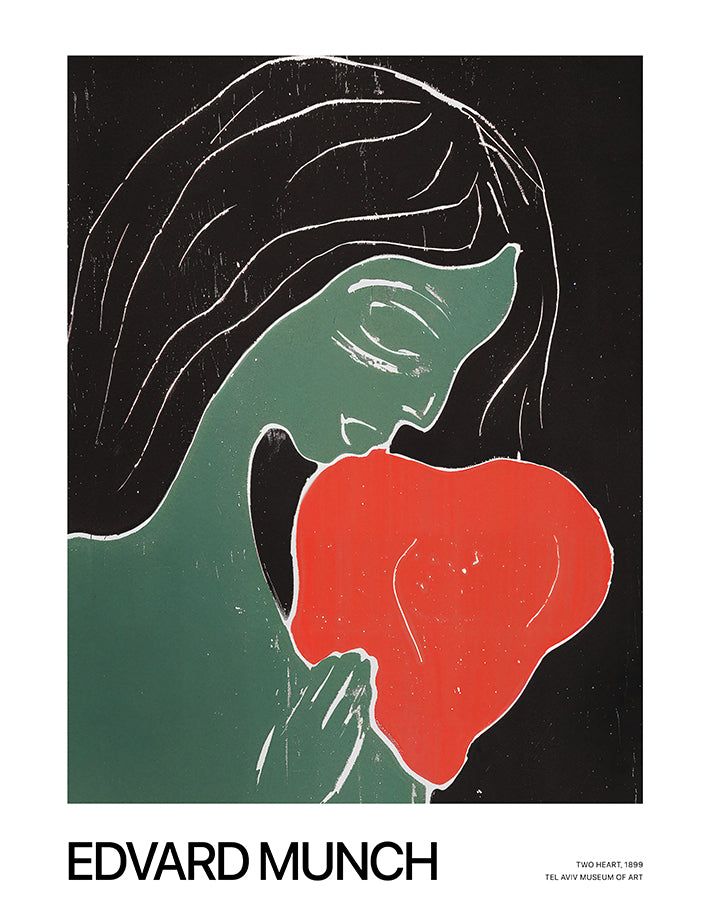 Edvard Munch Two Hearts Poster