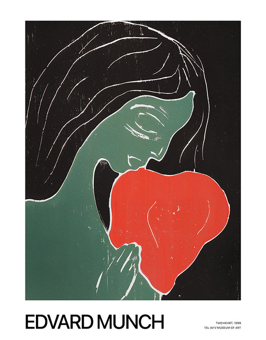Edvard Munch Two Hearts Poster