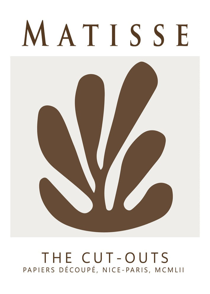 Matisse Brown Coral Cut-Out Print
