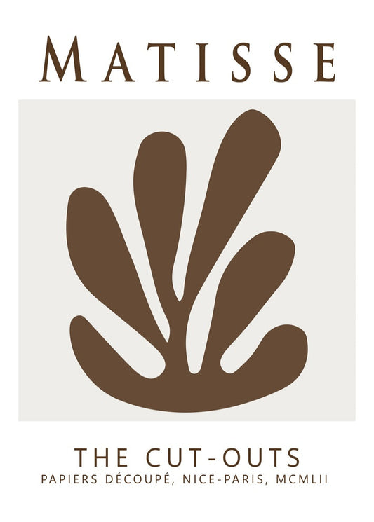 Matisse Brown Coral Cut-Out Print