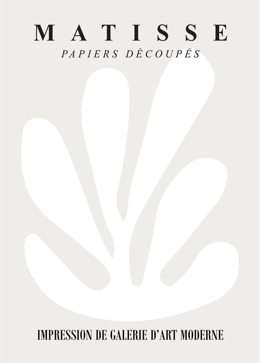 Matisse White Coral Cut-Out Print