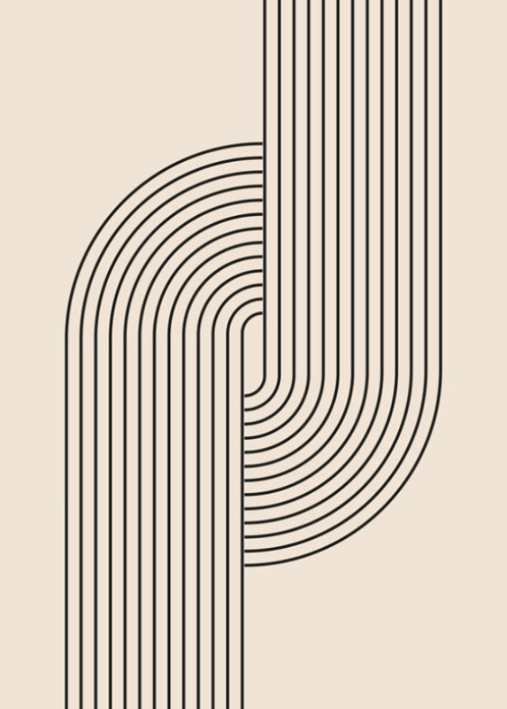 Mid-Century Modern Line Print No. 1