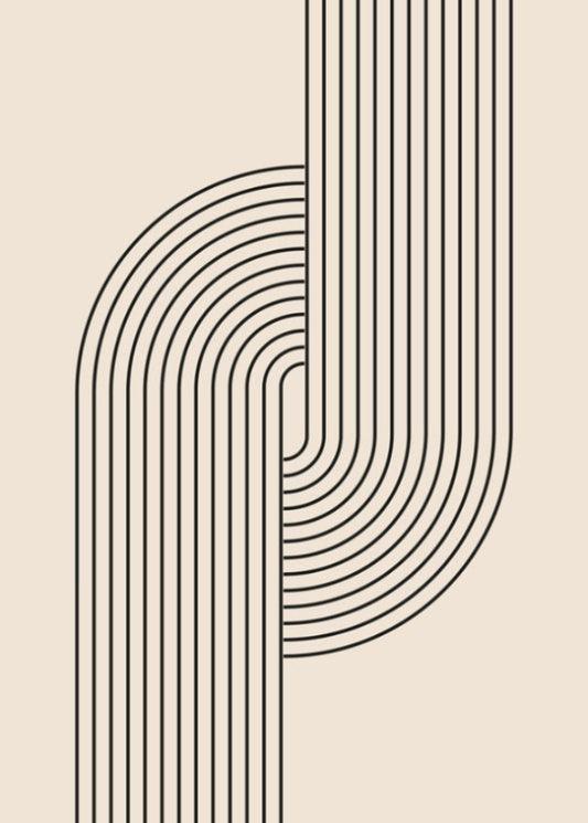 Mid-Century Modern Line Print No. 1