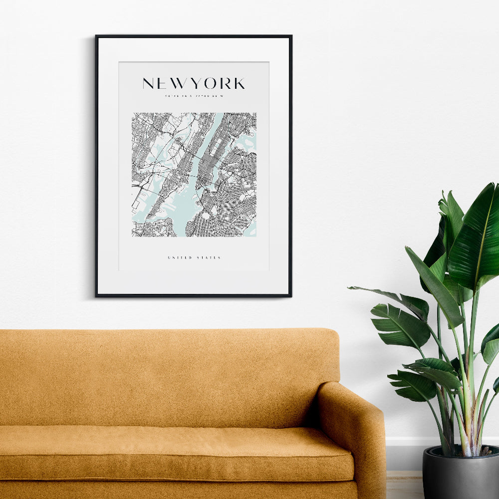 New York Map Print