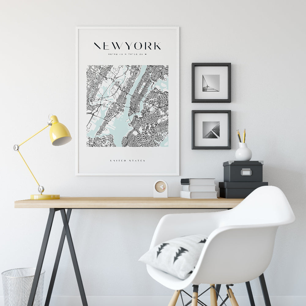 New York Map Print