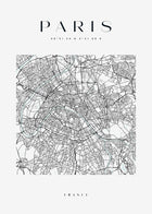 Paris Square City Map Print