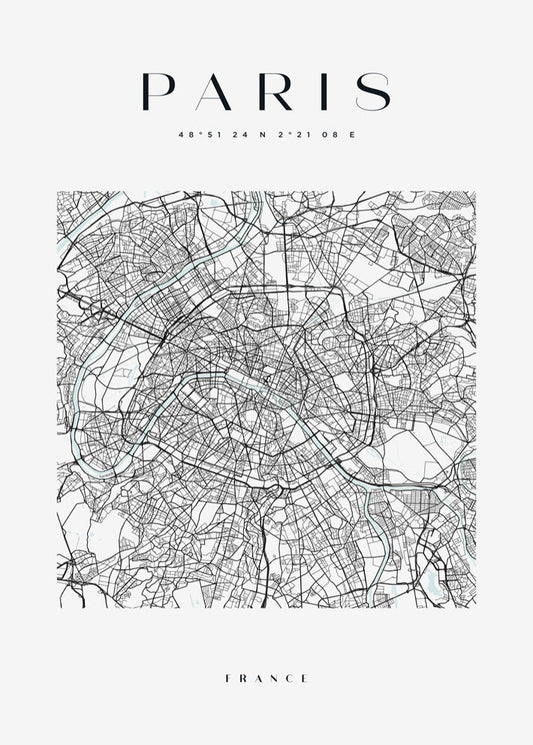 Paris Map Print