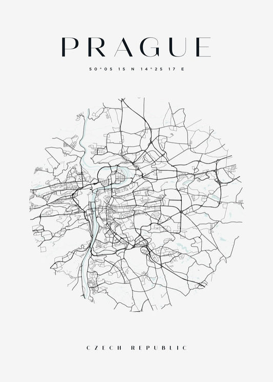 Prague Circle Map Poster