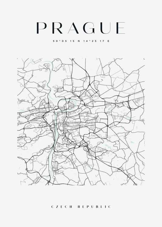 Prague Map Print