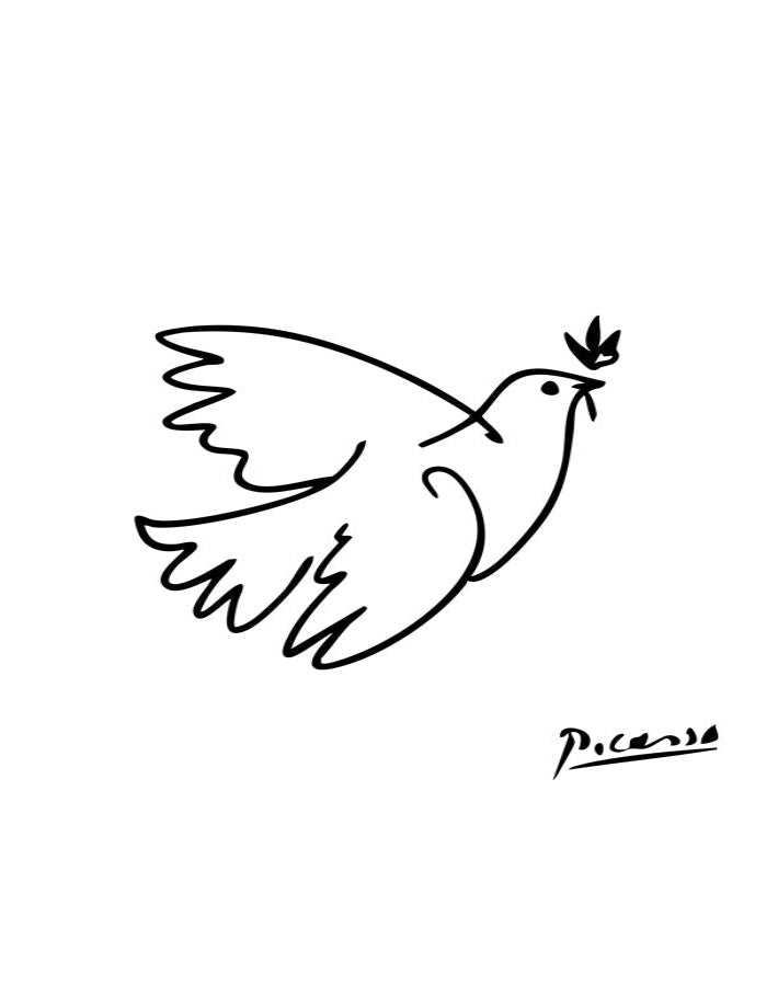 Picasso Dove Minimalist Line Art Print