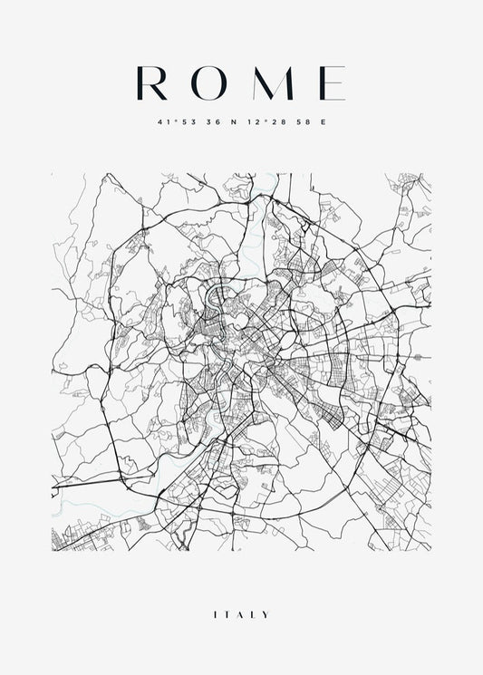 Rome Map Print