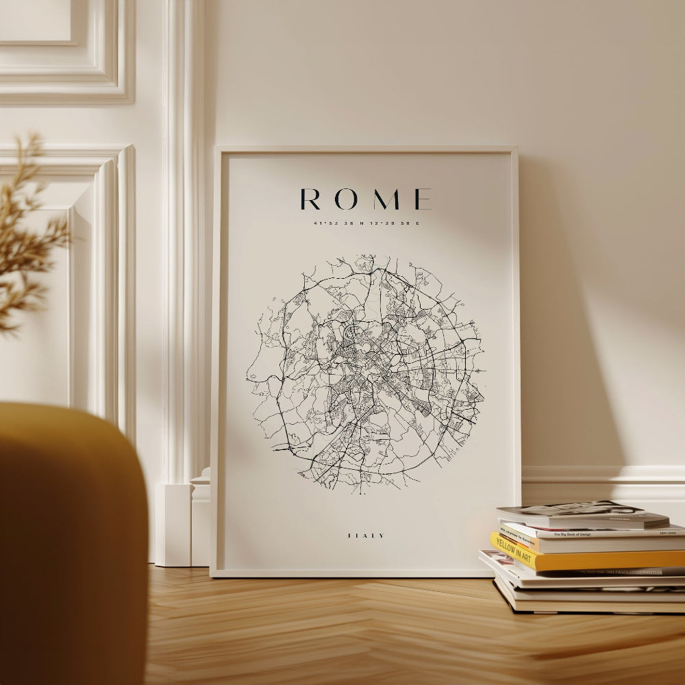 Rome City Circle Map Print