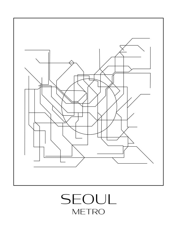 Seoul Metro Map Art Print