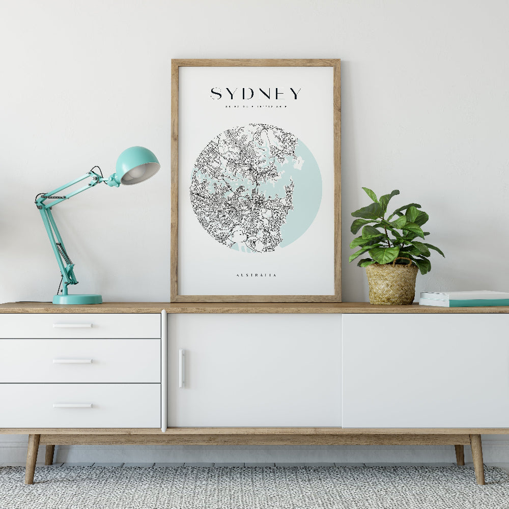 Sydney Circle Map Print