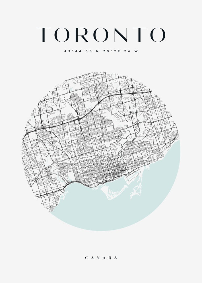 Toronto Circle Map Print