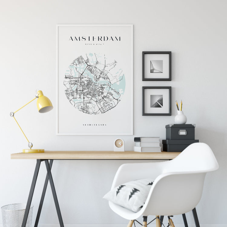 Amsterdam Circle Map Print