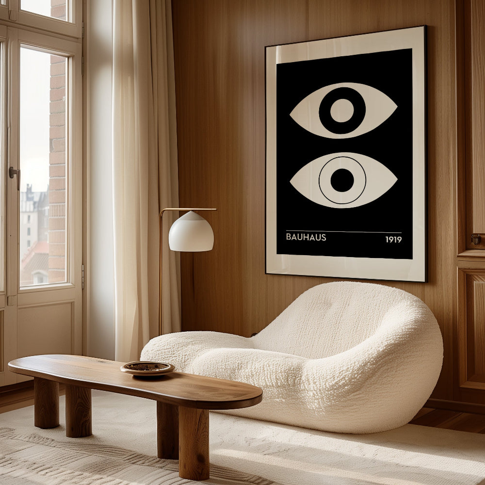 Bauhaus White and Black No. 4 Art Print