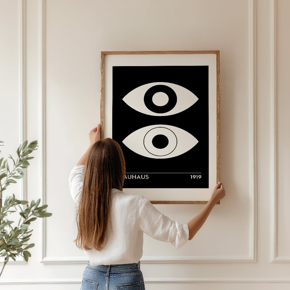 Bauhaus White and Black No. 4 Art Print