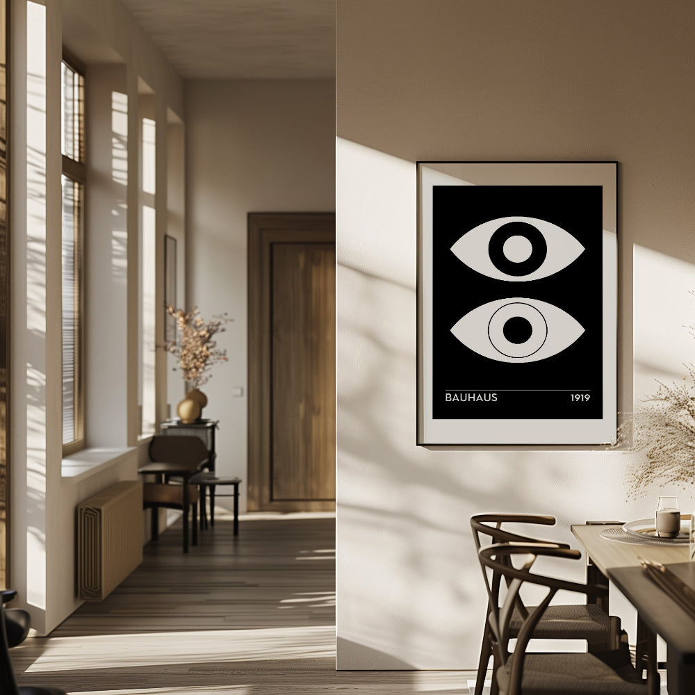 Bauhaus White and Black No. 4 Art Print