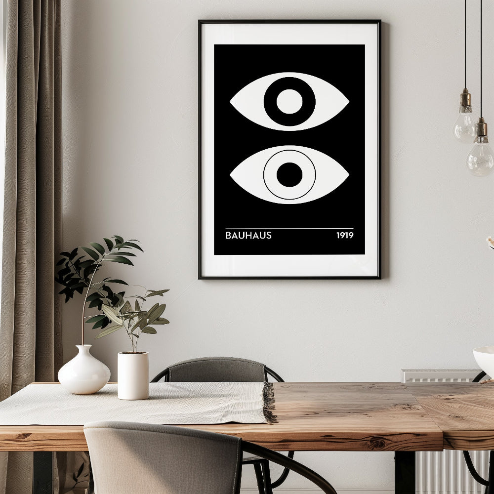 Bauhaus White and Black No. 4 Art Print