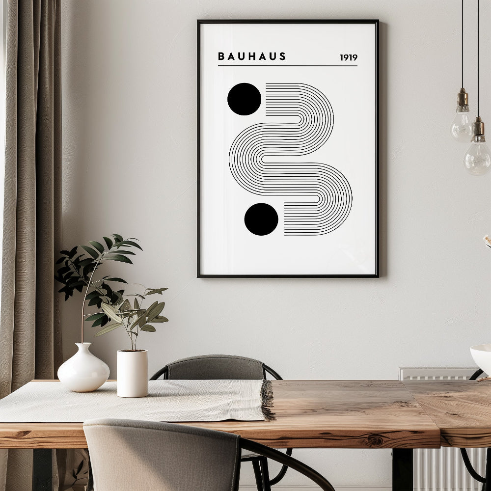 Bauhaus Black and White No. 8 Art Print