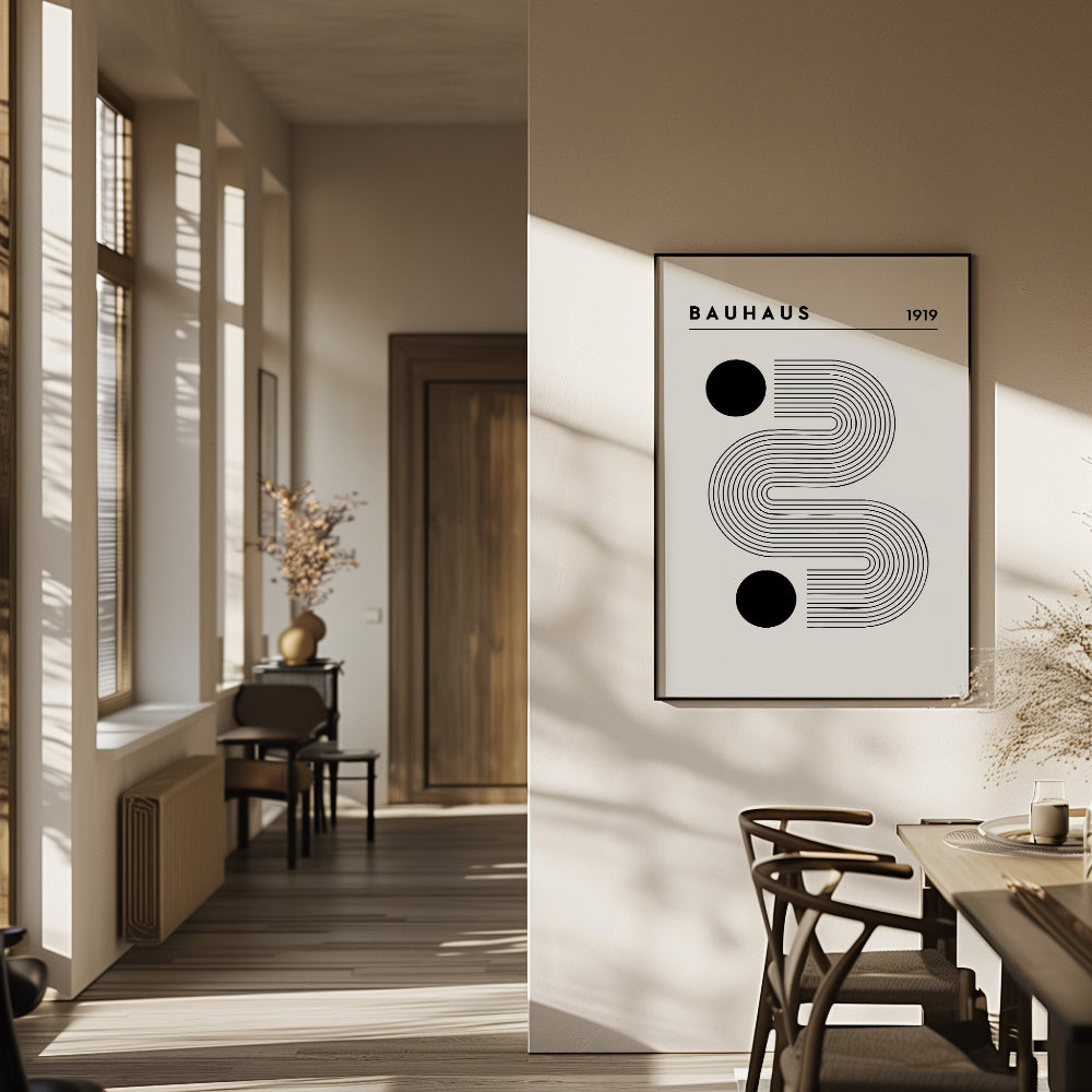 Bauhaus Black and White No. 8 Art Print