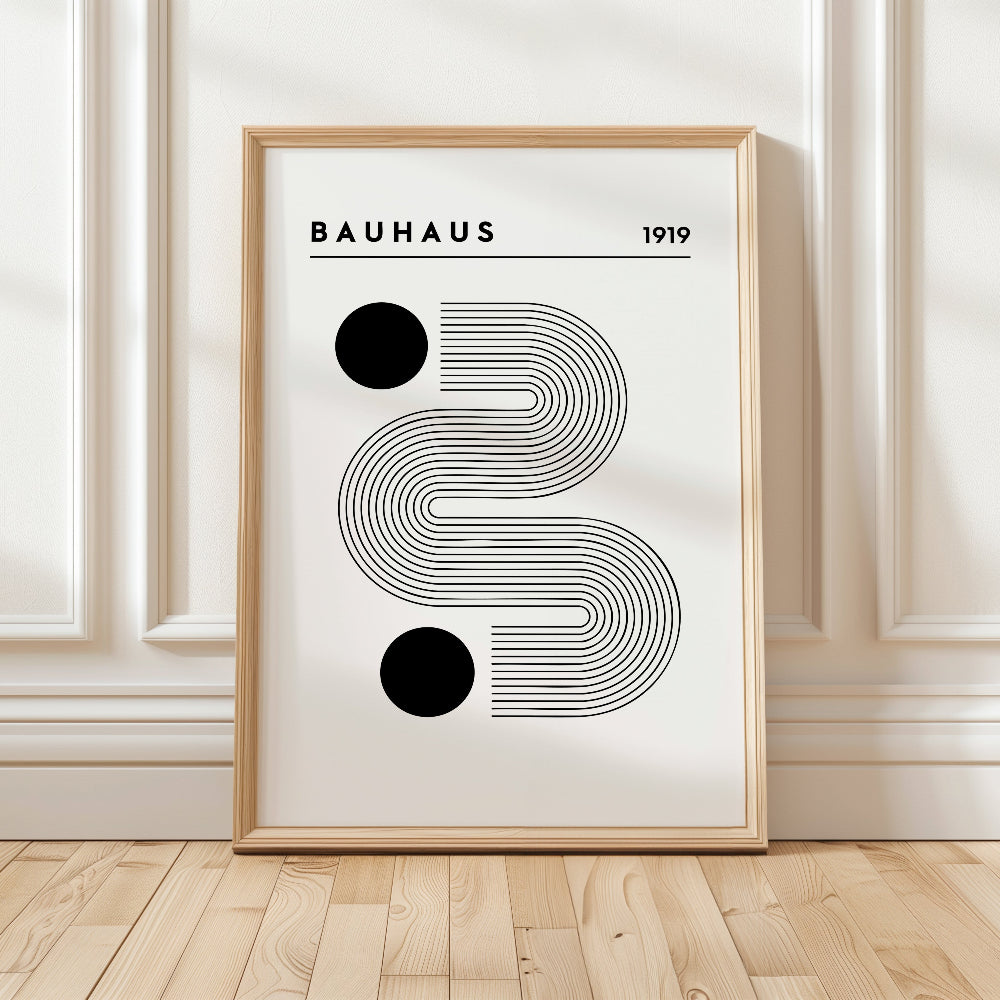 Bauhaus Black and White No. 8 Art Print