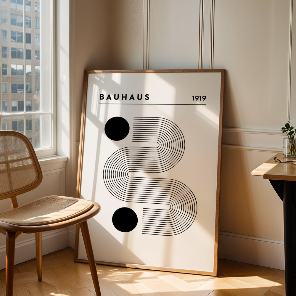 Bauhaus Black and White No. 8 Art Print