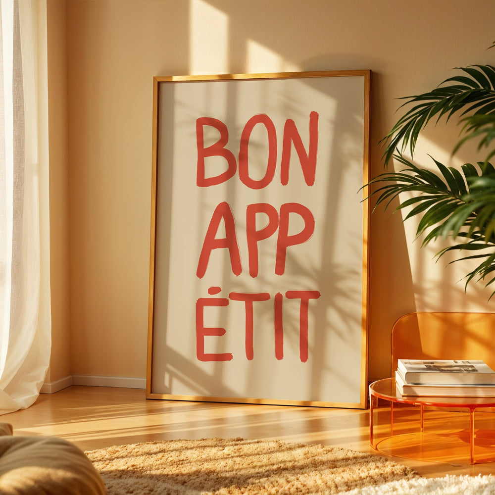 Bon Appetit Typography Kitchen Print