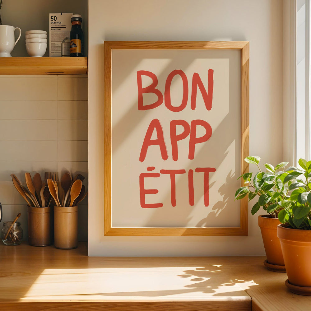 Bon Appetit Typography Kitchen Print