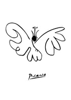 Picasso Butterfly Line Art Illustration