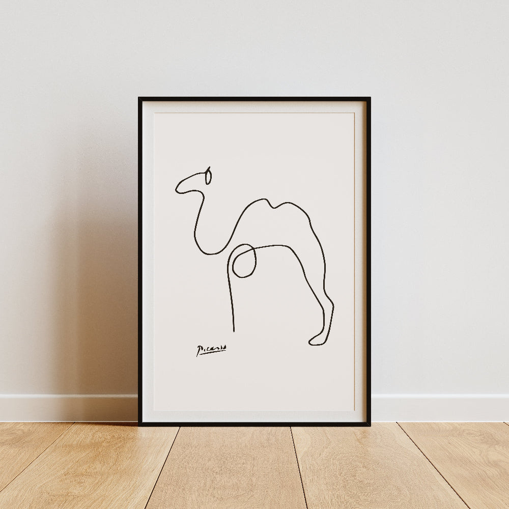 Picasso Camel Line Art Illustration