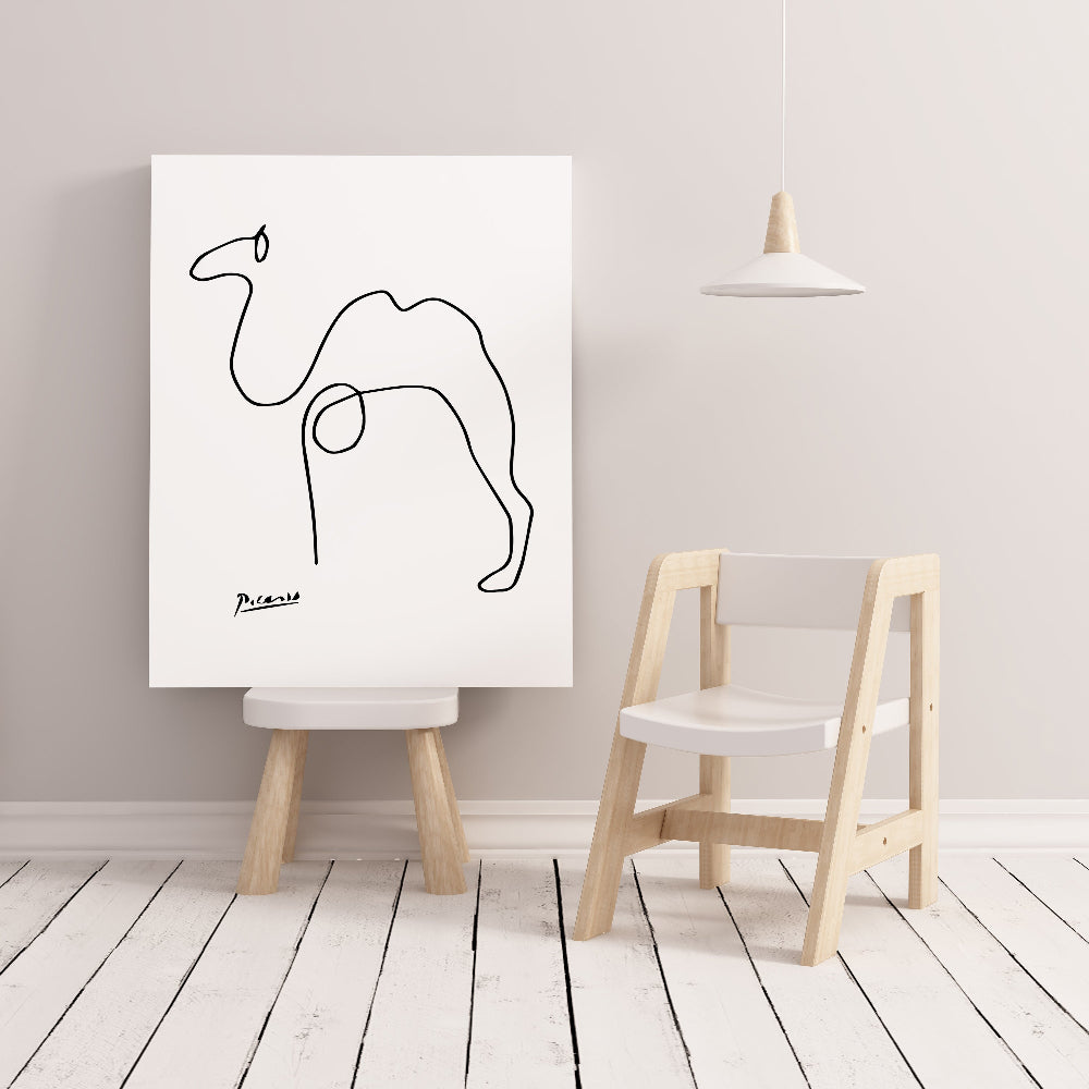 Picasso Camel Line Art Illustration