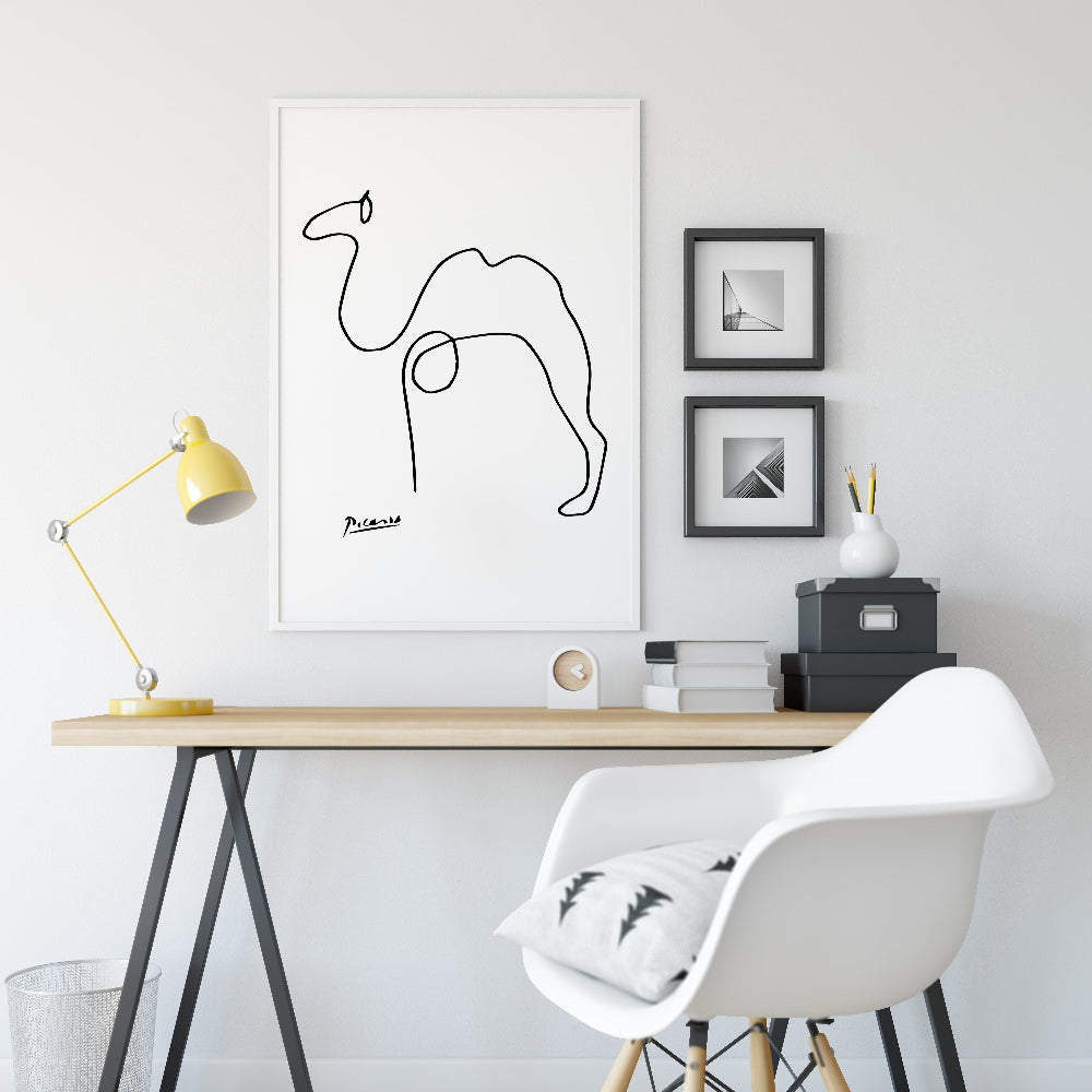 Picasso Camel Line Art Illustration
