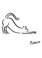 Picasso Cat Line Art Illustration