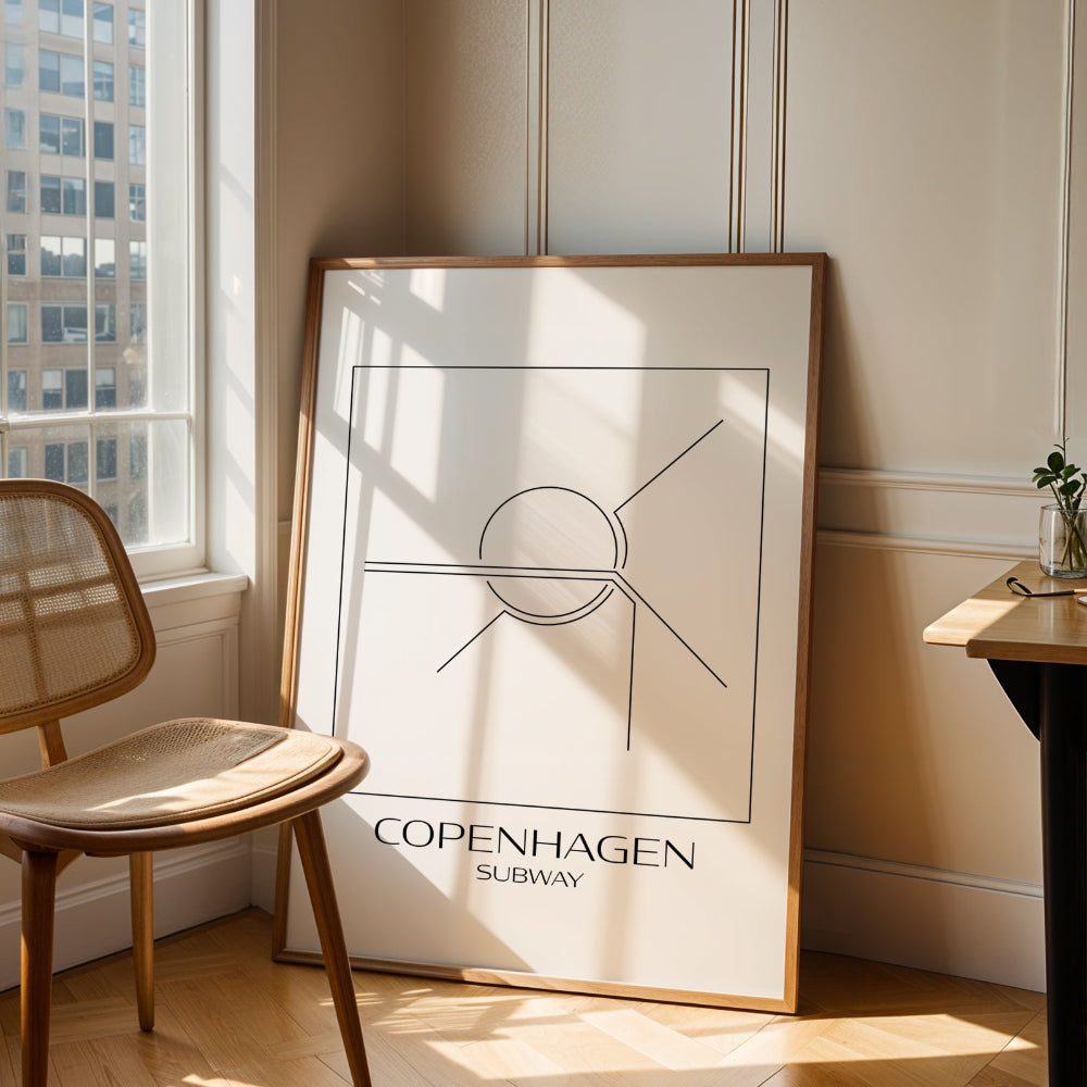 Copenhagen Subway Map Art Print