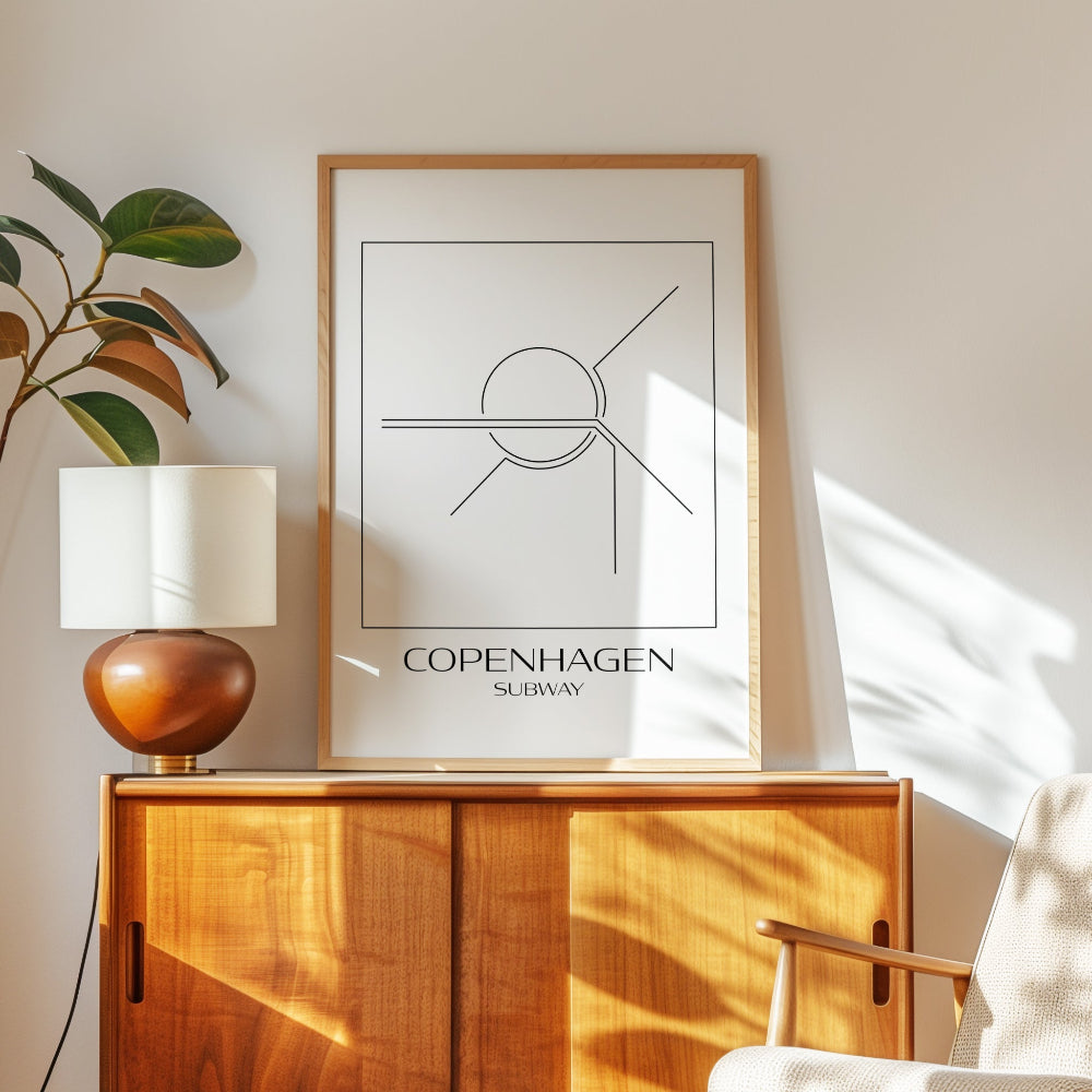 Copenhagen Subway Map Art Print