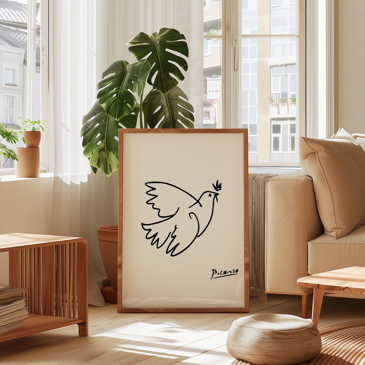 Picasso Dove Minimalist Line Art Print