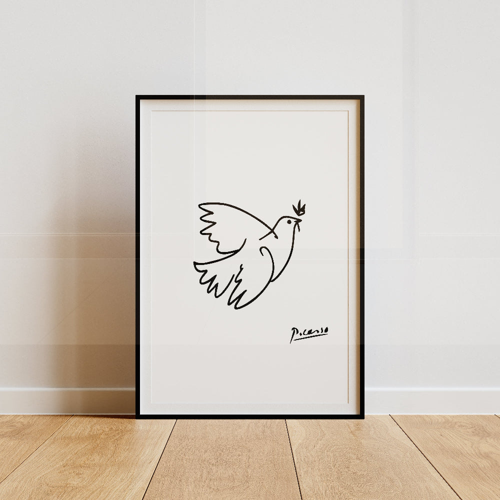 Picasso Dove Minimalist Line Art Print